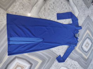 Electric Blue Long Sleeve Maxi Dress