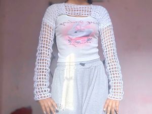 Crochet Mesh Bolero Shrug