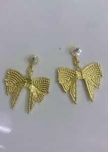 New Sparkly Bow Drop Earrings