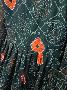 Green Printed Maxi Dress