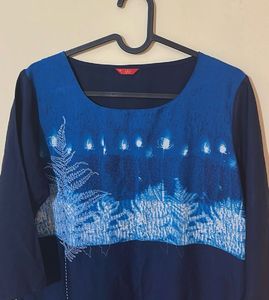 W Elegant Blue Kurta