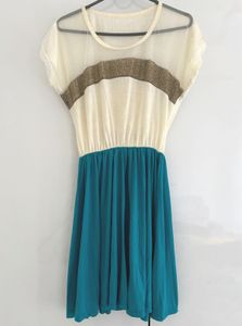 Sheer Sleeve Embellished Dress