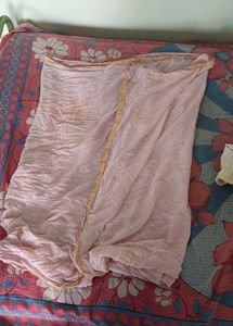 Light Pink Dupatta with Gold Border