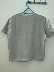 Zudio Striped Ribbed Knit Top