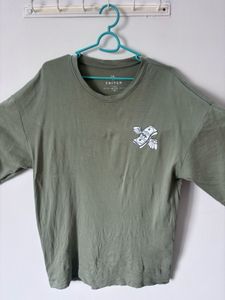 Olive Green Graphic Print T-shirt