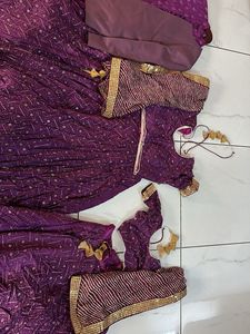 Elegant Purple Embroidered Lehenga Choli Set