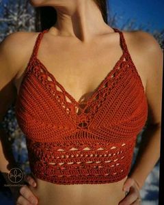 Handmade Crocheted Halter Crop Top