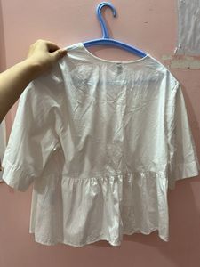 front poplin blouse