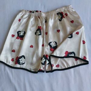 Cute Kiki Cartoon Print Satin Pajama Shorts🎀✨️