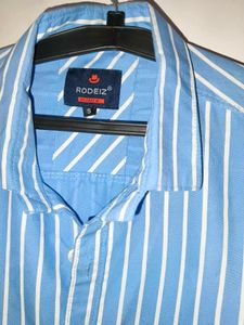 Classic Blue Striped Men's Shirt 👕
