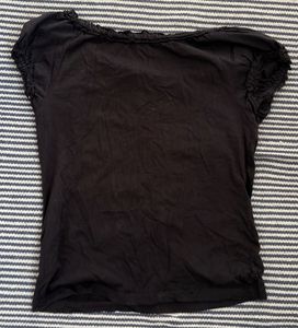 Black Embroidered Top