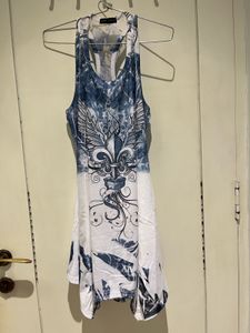 Graphic Print Racerback Tank Top