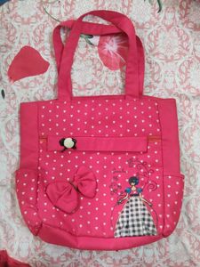 Cute Pink Heart Pattern Tote Bag