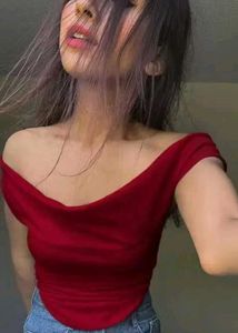Chic Red Cowl Neck Sleeveless Top