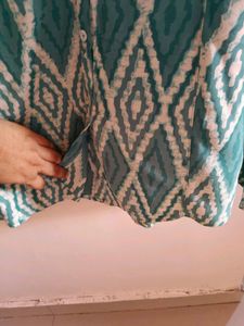 Teal Diamond Print Kurta