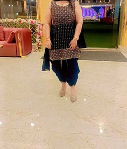 Heavy Party Wear Dhoti Suit In L Size