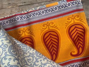 Vintage Silk Blend Sari Fabric