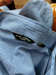 Blue Printed Shirt Top (Women's)