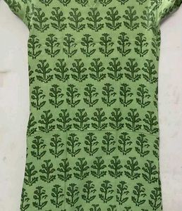 Green Printed Kurta