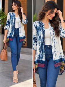 Bohemian Tie-Dye Embroidered Kurta cum top