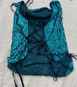 Sequin Halterneck Top