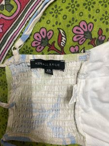 Kendall &amp; Kylie Smocked Crop Top