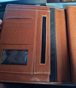 Brown leather diary
