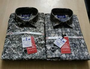 Stylish JAM Men's Printed Shirts (Set of 2)