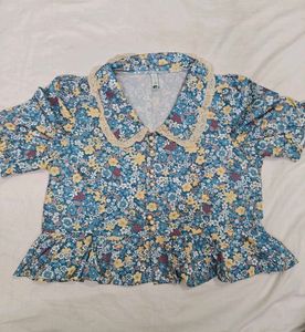 Floral Print Button-Up Mini Dress