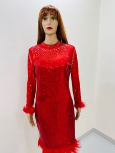 Sparkling Red Sequin Dress