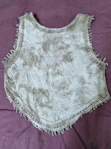 Boho Crochet Lace Trim Tank Top
