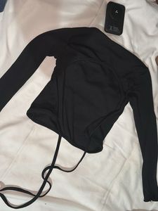 Chic Black Long Sleeve Top