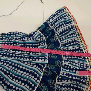 Blue Printed Kurti with Sharara Set