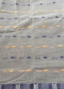 Elegant Saree with Blue Border