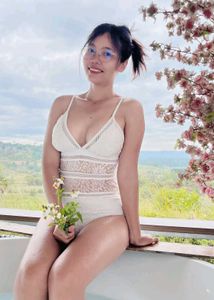 Elegant White Lace One-Piece Swimsuit