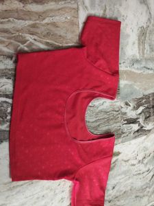Red Cotton Blouse
