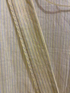 Light Yellow Striped Wrap Top