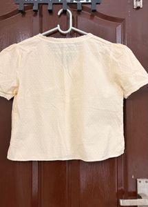 Cute Cream Polka Dot Blouse