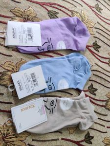 Cute Cat Ankle Socks - Set of 3