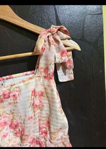 Floral Print Tiered Midi Dress