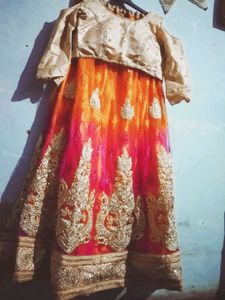Double colour Lehenga choli/ghagra set