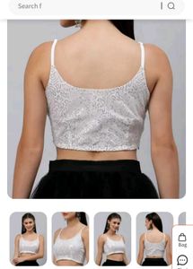 Sequin Embroidered round neck Top