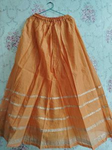 Orange Skirt with Embellished Dupatta