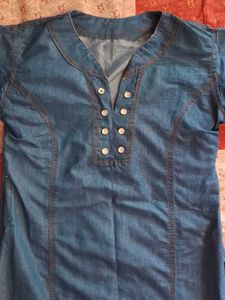 Denim Stright Kurti