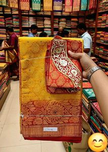 Elegant Yellow silk Saree