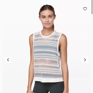 Lululemon Black Mesh Tank Top
