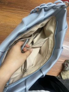 Pinteresty Blue Ruched Handbag
