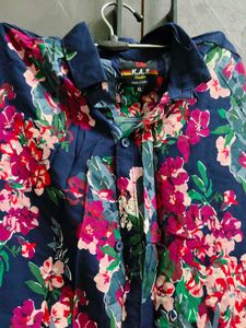 Floral Print Button-Up Shirt