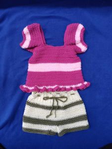 Handmade Crocheted Baby Outfit