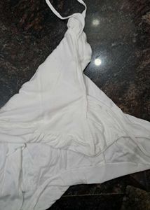 White Asymmetrical Hem Cami Top